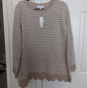 Elle Sweater with beautiful Scallop Edges